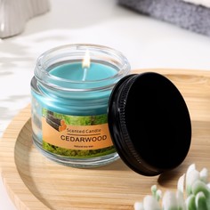 Свеча ароматическая Cedarwood 9493354, 5 х 5 см, 140 гр No Brand