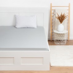 Простыня Этель 200x215 см серая