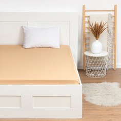 Простыня Этель 215x220 см бежевая