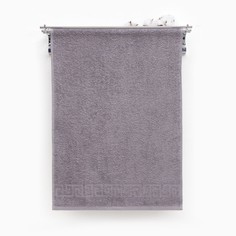 Полотенце махровое с бордюром 50х90 см, стальной серый, хлопок 100%, 430г/м2 No Brand