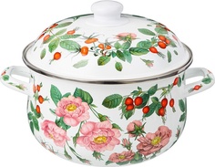 Кастрюля Agness эмалированная Rosehip Tea 3,6 л