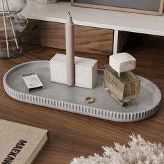 Поднос MUSKO HOME MU-264-GL-7 бетон,серый