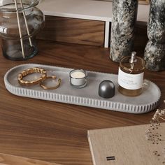 Поднос MUSKO HOME MU-282-GL-7 бетон,серый