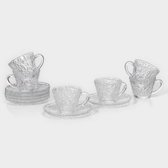 Сервиз чайный Yishun, Вулкан, 9700911, стекло, 12 предметов , прозрачный
