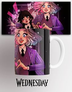 Кружка с принтом Уэнсдэй Аддамс Wednesday Addams Семейка Аддамс No Brand