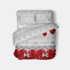 Комплект постельного белья KTEX Валентинка 2 спальный поплин