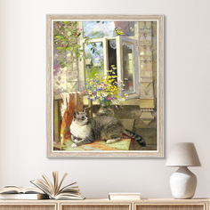 Картина на стену для интерьера в раме Графис Случайная гостья, 47х57 см