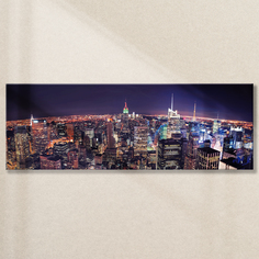 Картина на стекле Postermarket Ночной Манхэттен AG 33-01 33х95 см