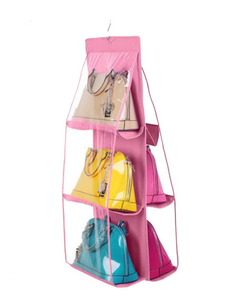 Органайзер ATLANFA подвесной двусторонний для сумок, одежды и обуви светло-розовый