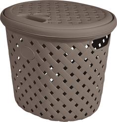 Корзина для белья Plast Team Rattan 14л 325*280*280мм, шоколадный мокко PT408811015