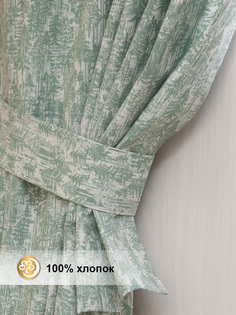 Штора Хлопковый Край Альрик полынь 2 шт, 160*180, саржа