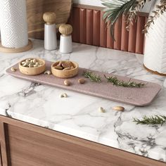 Декоративный поднос MUSKO HOME 40x20 см, бетон, серый глянцевый