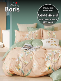 Комплект постельного белья Belle Store Boris Home Collection Семейное сатин