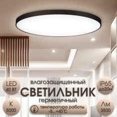 Светильник светодиодный LEEK BL 40Вт 5000К IP65 Черный