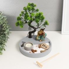 Сад Дзен Будда в тени дерева песок+свеча 172х172х235 см No Brand