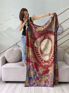 Плед sfertex с принтом СССР 145х200 см Sfer.Tex