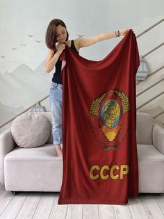 Плед sfertex с принтом СССР 145х200 см Sfer.Tex
