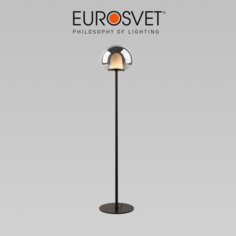Торшер с двойным стеклянным плафоном Eurosvet Twice 903271 6W 4000К черный