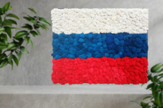 Панно из стабилизированного ягеля Флаг России No Brand