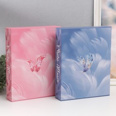 Фотоальбом на 200 фото 13х18 см Пёрышки в дымке в коробке МИКС 55х23х295 см No Brand