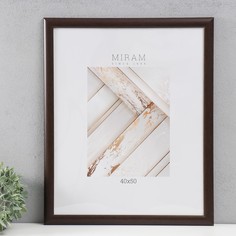 Фоторамка пластик MIRAM 40х50 см тёмный орех пластиковый экран