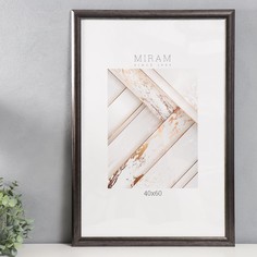 Фоторамка пластик MIRAM 40х60 см, грецкий орех пластиковый экран