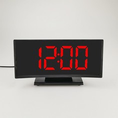 Часы электронные будильник термометр календарь красные цифры 17х95х42 см No Brand