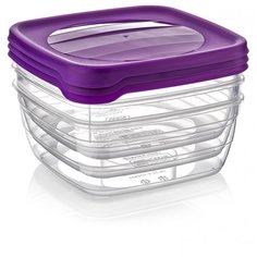 Набор пищевых контейнеров Trend HobbyLife 3 шт по 05 л для хранения квадратный 11-02103