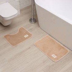 Набор ковриков Этель Стиль 2 шт бежевый 40х60 см 40х50 см