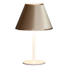Настольная лампа Maesta Белый абажур шампань MA-40130-W+CH E27 15 Вт