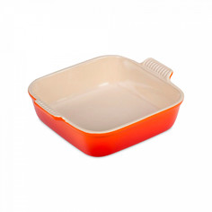 Форма для запекания квадратная Heritage LE CREUSET Flame 28 л керамика оранжевый