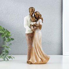 Сувенир полистоун Родители с малышом бронза пастельные оттенки 105х9х235 см No Brand