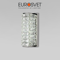 Бра без выключателя на корпусе с хрусталем Eurosvet Blitz 40259 LED 6W 6000К хром