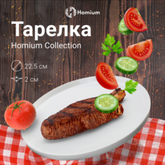 Тарелка обеденная ZDK Collection D225 цвет белый