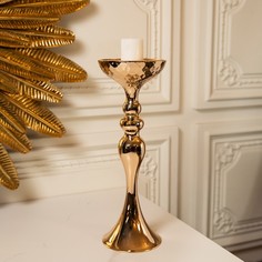Подсвечник на 1 свечу Ричард цвет золото No Brand