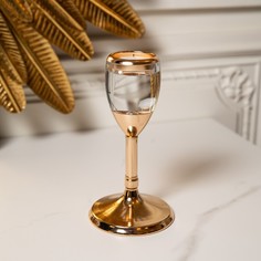 Подсвечник на 1 свечу Безмятежность цвет золото No Brand