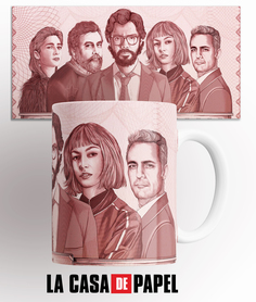 Кружка с принтом бумажный дом la casa de papel 330 мл No Brand