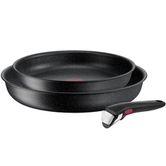 Набор посуды со съемной ручкой Tefal Ingenio Black Stone L3999032 24 см 28 см