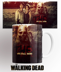 Кружка с принтом ходячие мертвецы the walking dead 330 мл No Brand