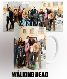 Кружка с принтом ходячие мертвецы the walking dead 330 мл No Brand