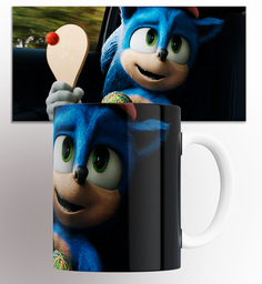 Кружка с принтом соник sonic 330 мл No Brand