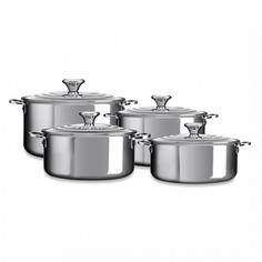 Набор из 4-х кастрюль LE CREUSET No Colour 3-х слойные No Colour нержавеющая сталь