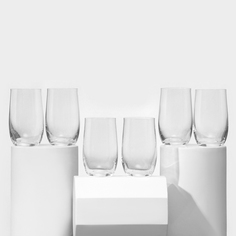 Набор стеклянных стаканов для воды Анжела, 380 мл, 6 шт Bohemia Crystal