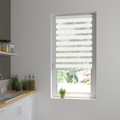 Штора рулонная Inspire Peter день-ночь 55x160 см белая White