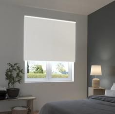 Штора рулонная блэкаут Inspire Santos 140x175 см белая White