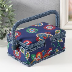 Шкатулка Цветочная мозаика, 9716948, с ручкой No Brand