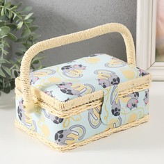 Шкатулка Котята на клубках, 9716952, с ручкой No Brand