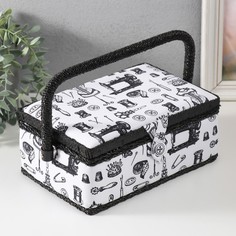 Шкатулка Швейные атрибуты, 9716966, с ручкой No Brand