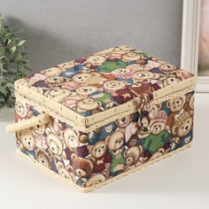 Шкатулка Плюшевые медвежата, 9716977 с ручкой No Brand