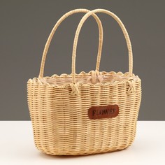 Корзина плетеная 23 x 15 x 145275 см ротанг No Brand